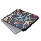 Farbenfrohe Dia de los Muertos | Laptop Sleeve (Vorne Knopf)