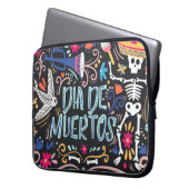 Farbenfrohe Dia de los Muertos | Laptop Sleeve (Vorderseite Links)