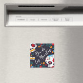 Farbenfrohe Dia de los Muertos | Magnet (In Situ (Geschirrspüler))
