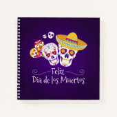 Farbenfrohe Dia de los Muertos | Notizbuch (Vorderseite)