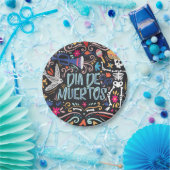 Farbenfrohe Dia de los Muertos | Papierteller (Party)