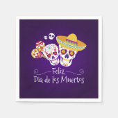 Farbenfrohe Dia de los Muertos | Serviette (Vorderseite)