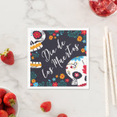 Farbenfrohe Dia de los Muertos | Serviette (Beispiel)