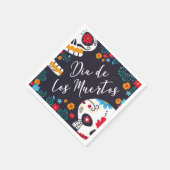 Farbenfrohe Dia de los Muertos | Serviette (Ecke)