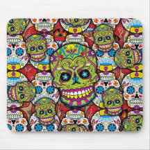 Farbenfrohe Dia de los Muertos Skulls