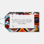 Farbenfrohe 💀 Día de Muertos Geschenkanhänger (Rückseite Horizontal)