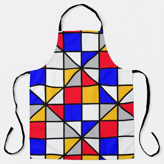 Farbenfrohe Diagonal Squares Schürze (Vorderseite)