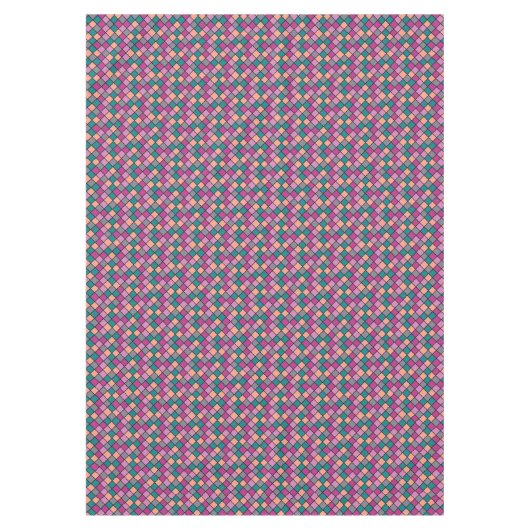 Farbenfrohe Diagonal-Tile-Muster Tischdecke (Vorderseite)