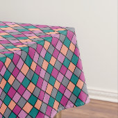 Farbenfrohe Diagonal-Tile-Muster Tischdecke (Beispiel)