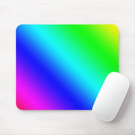 Farbenfrohe diagonale Regenbogenfarben Muster Mousepad (Mit Mouse)