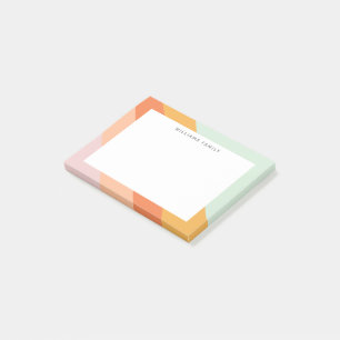 Farbenfrohe diagonale Streifen Retro Süßigkeiten P Post-it Klebezettel
