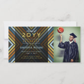 Farbenfrohe Diagonale Streifen Trendfarbenes Foto Ankündigung (Vorderseite)