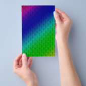 Farbenfrohe Diagonale Streifen und Blume Flyer (Handgriff)