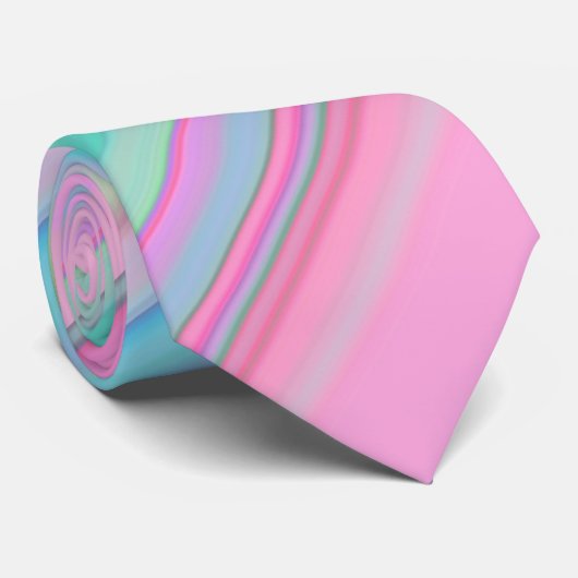 Farbenfrohe Diagonalstreifen Krawatte (Gerollt)