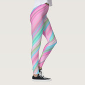 Farbenfrohe Diagonalstreifen Leggings (Rechts)