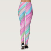 Farbenfrohe Diagonalstreifen Leggings (Rückseite)