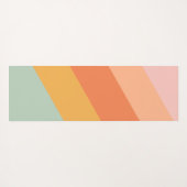 Farbenfrohe Diagonalstreifen Retro Candy Pastell Yogamatte (Rückseite (Horizontal))