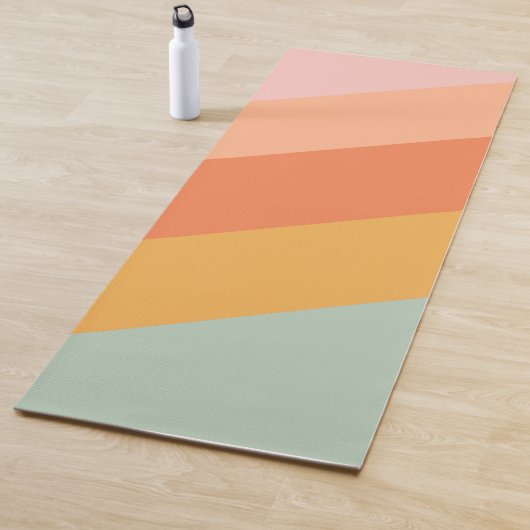 Farbenfrohe Diagonalstreifen Retro Candy Pastell Yogamatte (Beispiel)