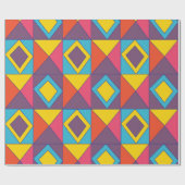 Farbenfrohe Diamantdreieck Geometrie Geschenkpapier (Flach)