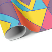 Farbenfrohe Diamantdreieck Geometrie Geschenkpapier (Rolleneckpunkt)