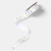 Farbenfrohe Diamanten-Pattern Satinband (Rückseite)
