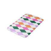 Farbenfrohe Diamantmuster Mitte des Jahrhunderts M Badematte (Schrägansicht)