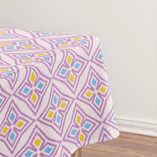 Farbenfrohe Diamantmuster-Tischdecke Tischdecke (Beispiel)