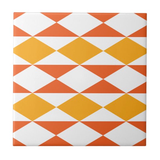 Farbenfrohe Diamond Modern Geometric Stripmuster Fliese (Vorderseite)