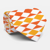 Farbenfrohe Diamond Modern Geometric Stripmuster Krawatte (Gerollt)