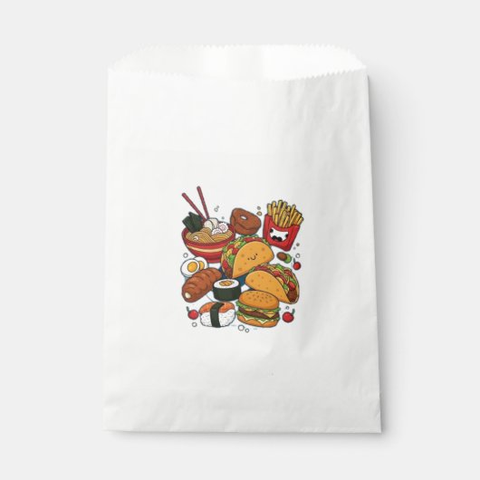 Farbenfrohe Digital 3D Design Weiße Vorzugstaschen Geschenktütchen (Vorderseite)