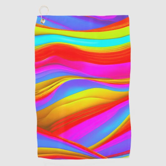 Farbenfrohe Digital Design Golf Handtuch - Perfekt (Vorderseite)