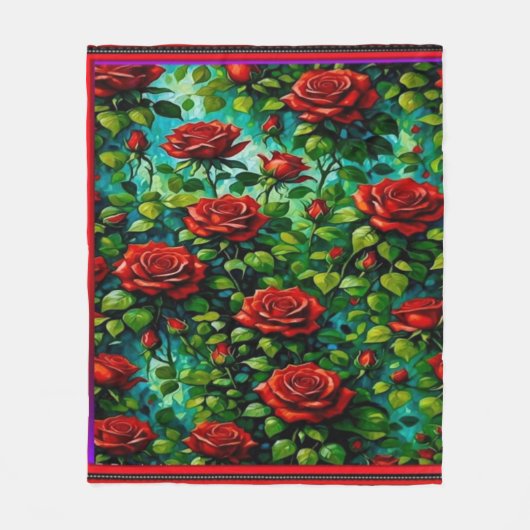 Farbenfrohe digitale 3D Design Fleece Blankon | Pe (Vorderseite)
