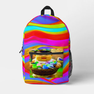 Farbenfrohe Digitale Design-Rucksack – Perfekte Gr Bedruckter Rucksack