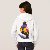 Farbenfrohe digitale Designermädchen - P Hoodie (Schwarz voll)