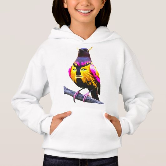 Farbenfrohe digitale Designermädchen - P Hoodie (Vorderseite)
