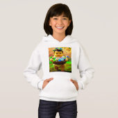 Farbenfrohe digitale Designermädchen - P Hoodie (Vorne ganz)