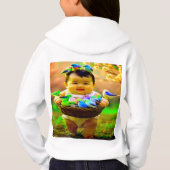 Farbenfrohe digitale Designermädchen - P Hoodie (Rückseite)