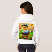 Farbenfrohe digitale Designermädchen - P Hoodie (Schwarz voll)