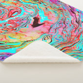 Farbenfrohe digitale Fluid Art Sherpadecke (3/4)