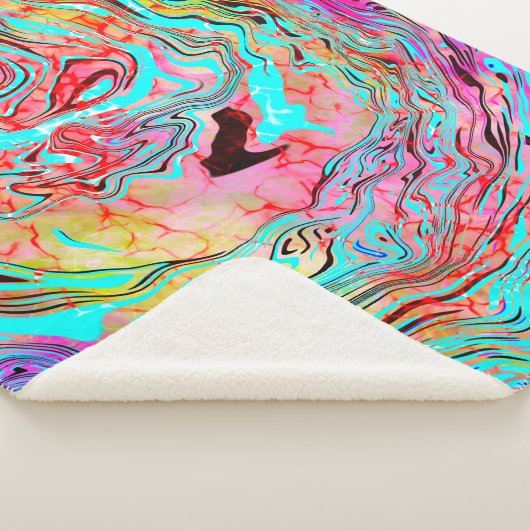 Farbenfrohe digitale Fluid Art Sherpadecke (3/4)