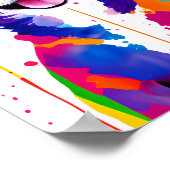 Farbenfrohe digitale Kunst Portrait, Niedlicher Ch Poster (Ecke)