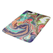 Farbenfrohe digitale Marmorbäume Abstrakte Moderne Badematte (Schrägansicht)