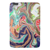 Farbenfrohe digitale Marmorbäume Abstrakte Moderne Badematte (Vorderseite Vertikal)