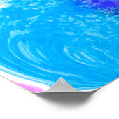 Farbenfrohe digitale Moderne Abstrakte Kunst Poster (Ecke)