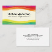 Farbenfrohe digitale Schichten Visitenkarte (Vorne/Hinten)