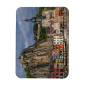 Farbenfrohe Diner Stadtansicht bei Sonnenuntergang Magnet (Vertikal)