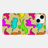 Farbenfrohe Dinosaurier Case-Mate iPhone Hülle (Rückseite (Horizontal))