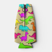 Farbenfrohe Dinosaurier Flaschenkühler (Rückseite)