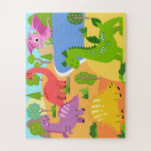 Farbenfrohe Dinosaurier für Kinder Spaß & Spiel Puzzle (Vertikal)