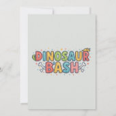 Farbenfrohe Dinosaurier-Geburtstagsfeier Einladung (Rückseite)
